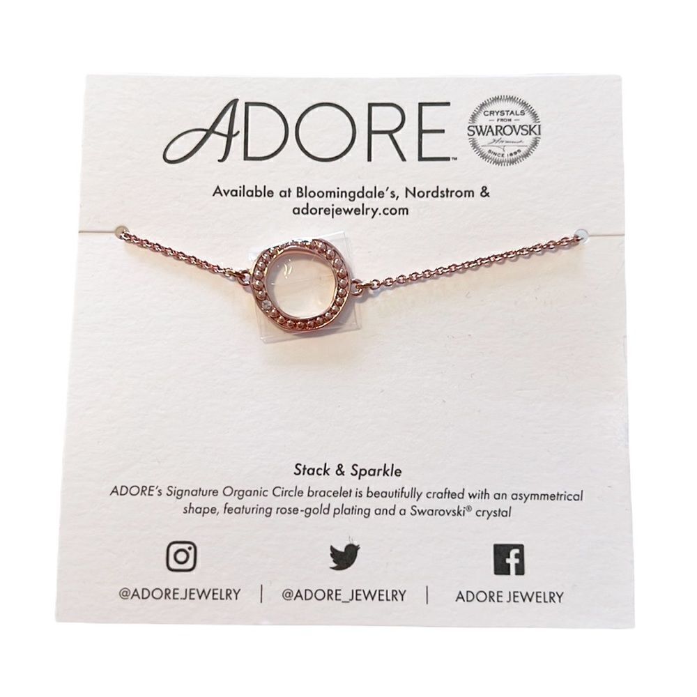 NEW Adore Rose Gold Bracelet with Swarovski Crystals